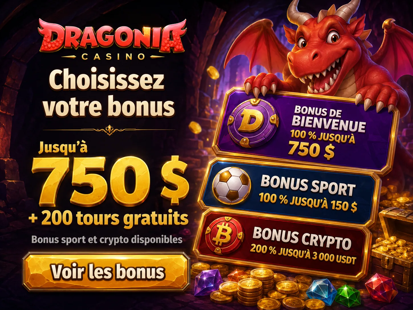 Sélection de bonus Dragonia