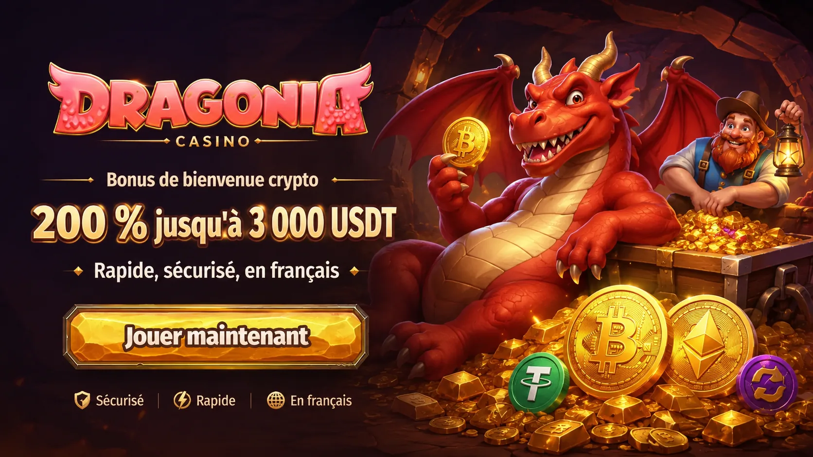 Bonus de bienvenue crypto Dragonia